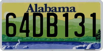 AL license plate 64DB131