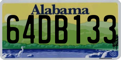 AL license plate 64DB133