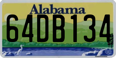 AL license plate 64DB134