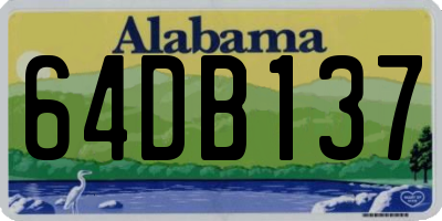 AL license plate 64DB137