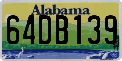 AL license plate 64DB139