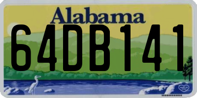 AL license plate 64DB141