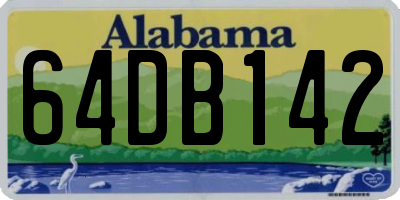 AL license plate 64DB142