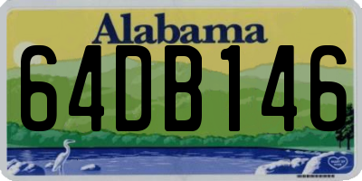 AL license plate 64DB146