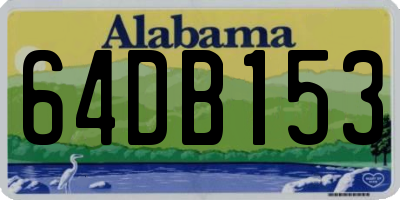 AL license plate 64DB153