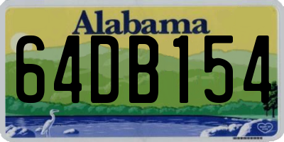 AL license plate 64DB154