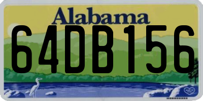 AL license plate 64DB156