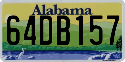 AL license plate 64DB157