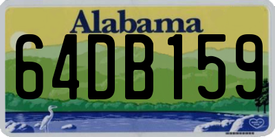 AL license plate 64DB159
