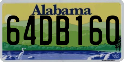 AL license plate 64DB160