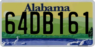AL license plate 64DB161