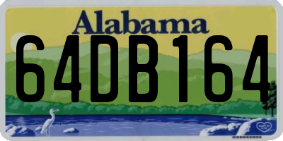 AL license plate 64DB164