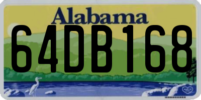 AL license plate 64DB168