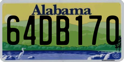 AL license plate 64DB170