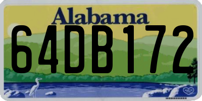 AL license plate 64DB172