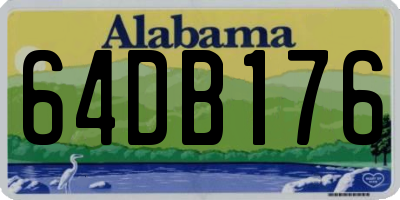 AL license plate 64DB176