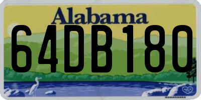 AL license plate 64DB180