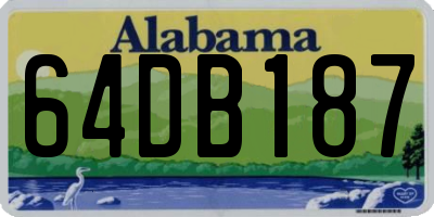 AL license plate 64DB187