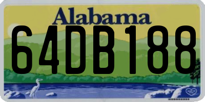 AL license plate 64DB188