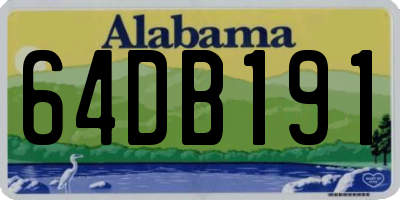 AL license plate 64DB191
