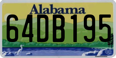 AL license plate 64DB195