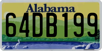 AL license plate 64DB199