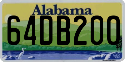 AL license plate 64DB200
