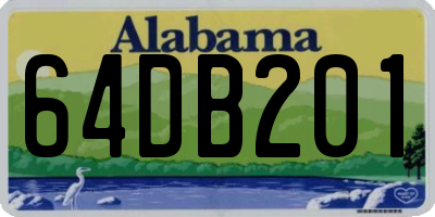 AL license plate 64DB201