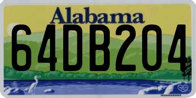 AL license plate 64DB204