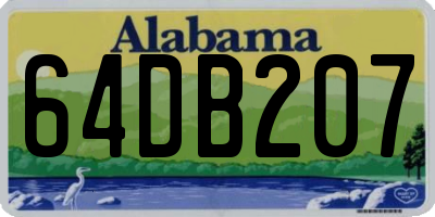 AL license plate 64DB207