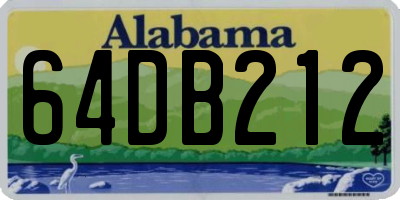 AL license plate 64DB212