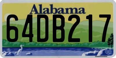AL license plate 64DB217