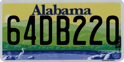 AL license plate 64DB220