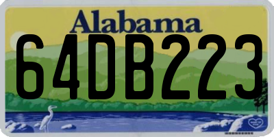 AL license plate 64DB223