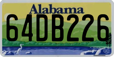 AL license plate 64DB226