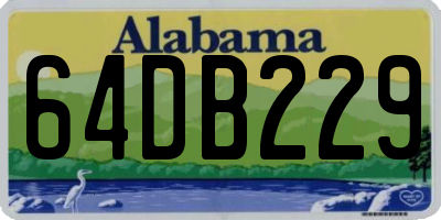 AL license plate 64DB229