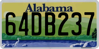 AL license plate 64DB237