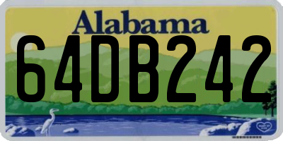 AL license plate 64DB242