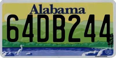 AL license plate 64DB244