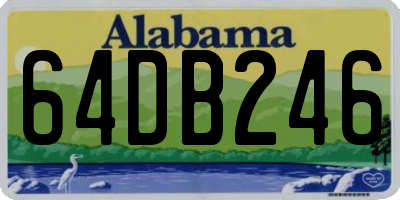 AL license plate 64DB246