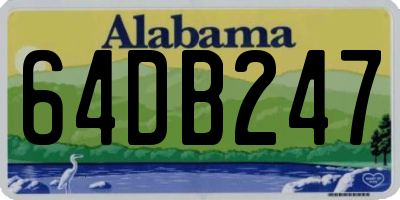 AL license plate 64DB247