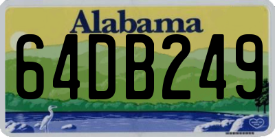 AL license plate 64DB249