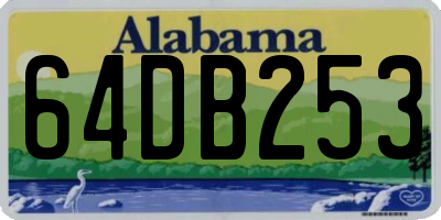 AL license plate 64DB253