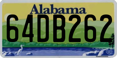 AL license plate 64DB262
