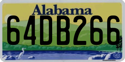 AL license plate 64DB266
