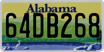 AL license plate 64DB268