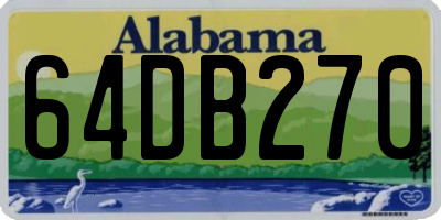 AL license plate 64DB270