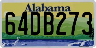 AL license plate 64DB273