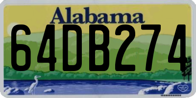 AL license plate 64DB274