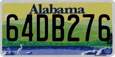 AL license plate 64DB276